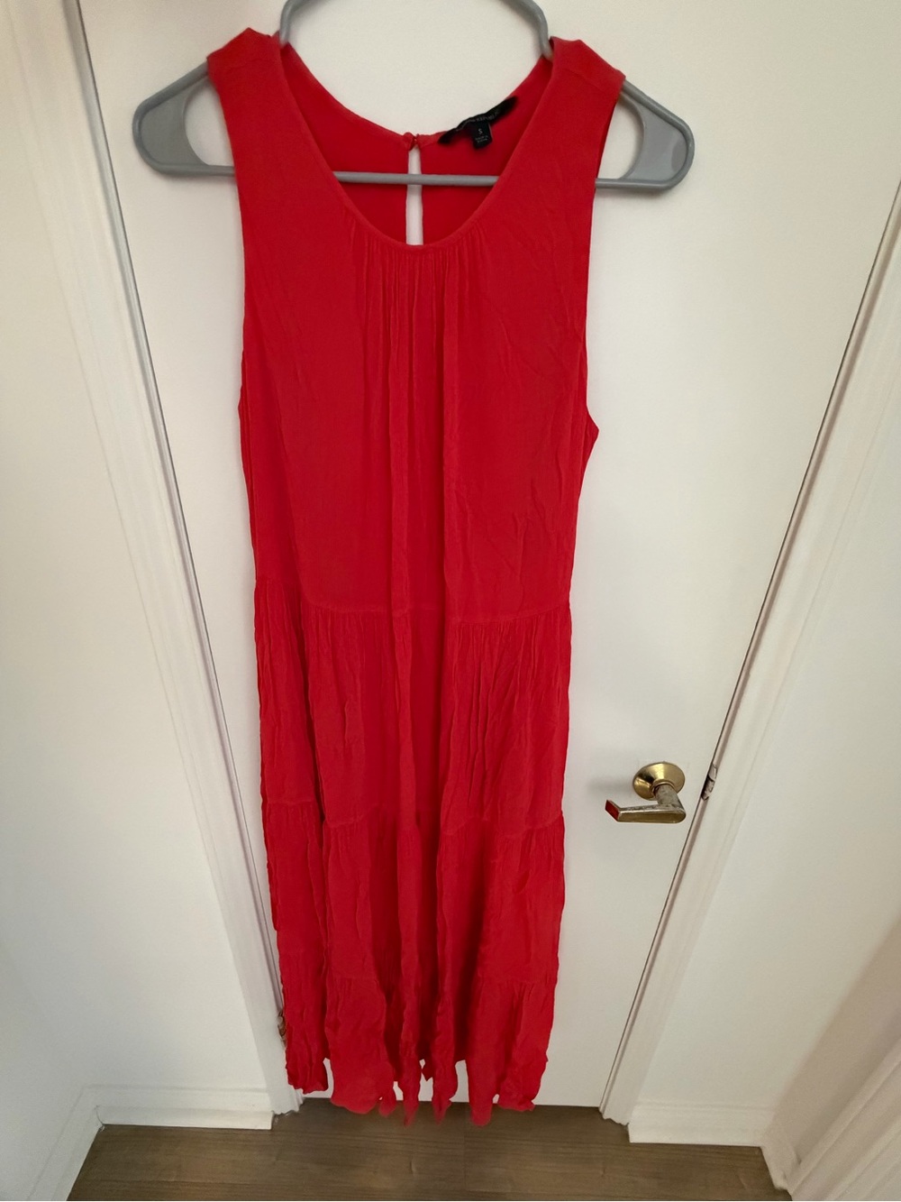 Banana Republic - Sleeveless Red Tiered Maxi Dress - size S
